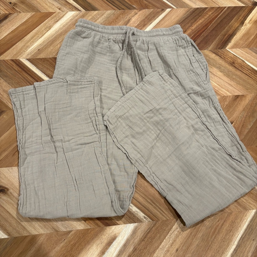 Women's Wide Leg Cream Pants